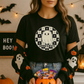 Spooky Schattige Ghost Checkerboard T-shirt