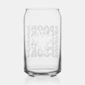 Spooky Schattige Ghost Halloween Blikvorm Glas (Achterkant)