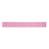 Spooky Schattige Ghost Pattern Pink Halloween Ribb Lint (Voorkant)