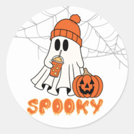Spooky schattige ghost vinyl sticker