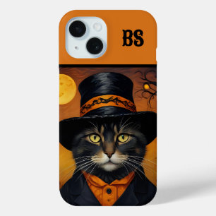 Spooky schattige Halloween kat in Vermomming