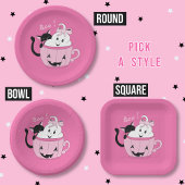 Spooky Schattige Roze Halloween Papier Bord - Ghos