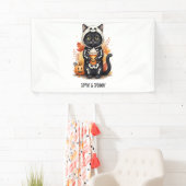 Spooky Schattigee Cat Halloween Spandoek (Insitu)