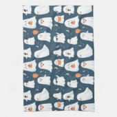 Spooky Schattigee Ghost Kitchen Handdoeken - Hallo (Verticaal)