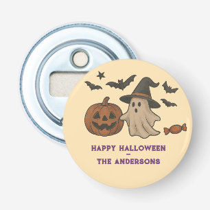 Spooky Schattigee Halloween - Ghosts, Bats & Snoep Button Flesopener
