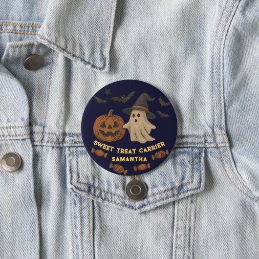 Spooky Schattigee Halloween - Ghosts, Bats & Snoep Ronde Button 7,6 Cm (In situ)