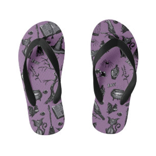 Spooky Schattigee Halloween Paarse Kinder Teenslippers