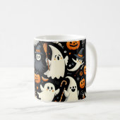 Spooky Schattigee Halloween Pattern Mok (Voorkant rechts)
