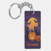 Spooky Schattigee Halloween Sleutelhanger – Black  (Voorkant Links)