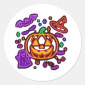 Spooky Schattigee Halloween Sticker (Voorkant)