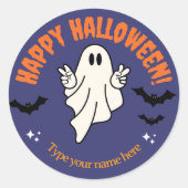 Spooky Schattigee Halloween Sticker (Voorkant)
