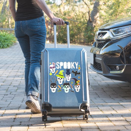 Spooky Schattigee Halloween Variety Sticker Sheet (Koffer Insitu)