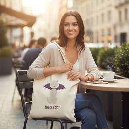 Spooky & Schattigee Poedel Halloween Canvas tas