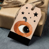 Spooky Schattigee Pompoen Monster Waterverf Hallow Cadeaulabel