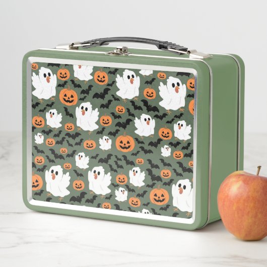 Spooky Schattigee spookkippen met pompoenen en vle (In situ)