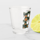 Spooky Schattigee spookkippen met pompoenen en vle Shot Glas (Links)