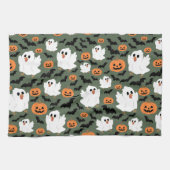 Spooky Schattigee spookkippen met pompoenen en vle Theedoek (Horizontaal)