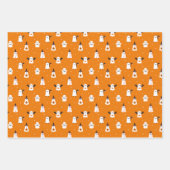 Spooky Schattigee Trick or treat Halloween Pattern Inpakpapier Vel (Voorkant)
