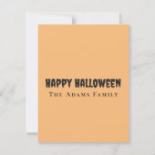 Spooky schedel en pompoen gepersonaliseerde Hallow Notitiekaartje (Achterkant)