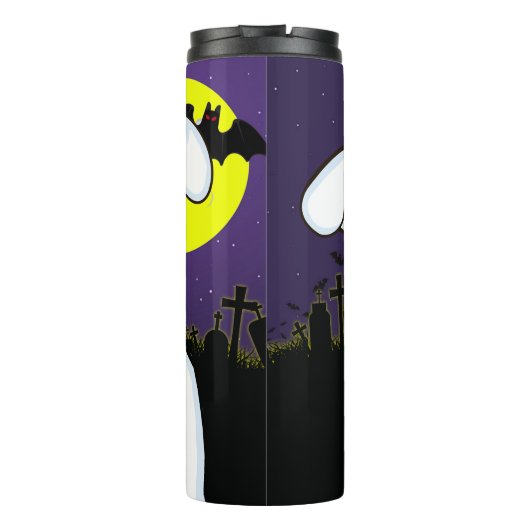 Spooky Screaming Ghost Thermosbeker (Achterkant)