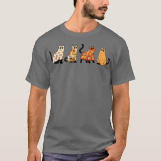Spooky Season Ghost Black Cat Lover Funny Brawee T-shirt