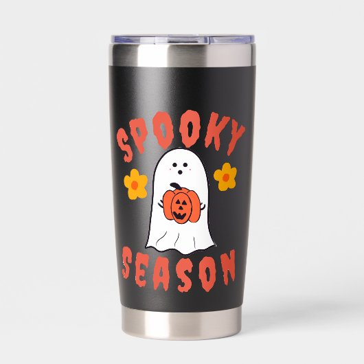 Spooky Season Ghost Geïsoleerde Drinkbeker (Voorkant)