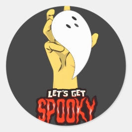 Spooky Season Ghost Hand Halloween Stickers