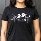 Spooky Season Ghost Silhouetten Script Halloween T-shirt