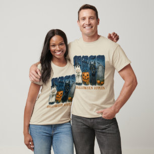 Spooky Season Halloween Ghosts Pumpkins T-shirt