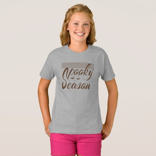 Spooky season halloween greeting with bat and star t-shirt (Voorkant volledig)