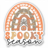 Spooky Season Halloween Rainbow Herfst Sticker (Voorkant)