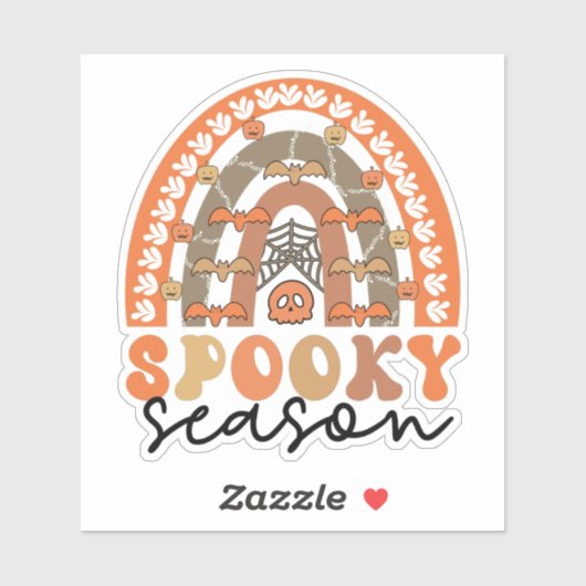 Spooky Season Halloween Rainbow Herfst Sticker (Vel)