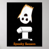 Spooky Season Halloween Schattigee Ghost Gymnast V Poster (Voorkant)