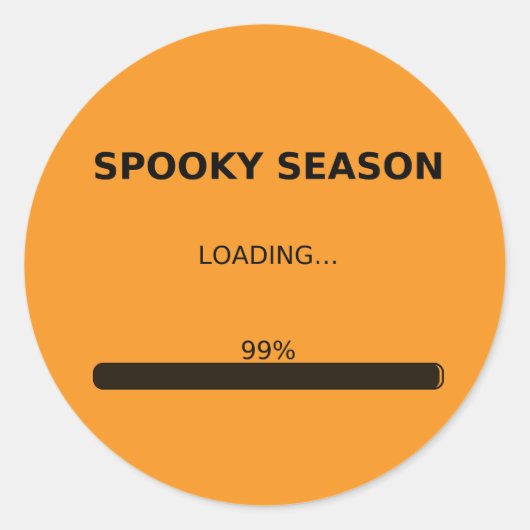Spooky Season Loading 99% - Halloween Sticker (Voorkant)
