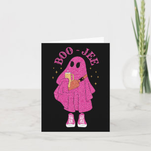 Spooky Season Pink Ghost Halloween Kostuum Boujee Kaart