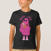 Spooky Season Pink Ghost Halloween Kostuum Boujee T-shirt (Voorkant)