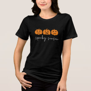 Spooky Season Pumpkins voor Halloween Tri-Blend Shirt
