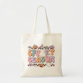 Spooky Season Schattige Ghost Retro Halloween Tote Bag