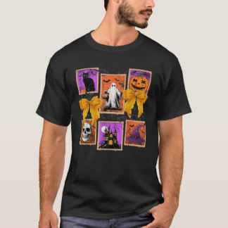 Spooky Season Vibes Halloween Ghost Pumpkin Mannen T-shirt