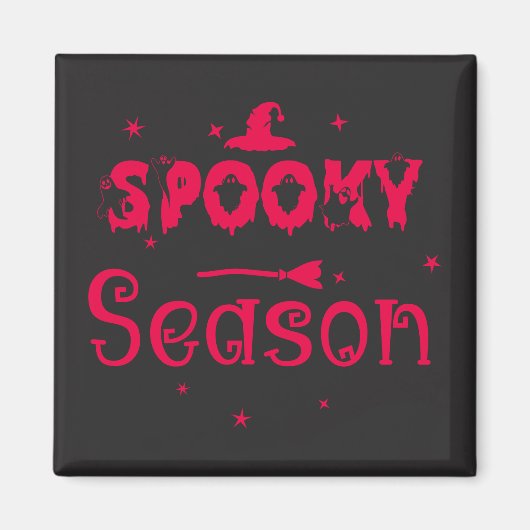 Spooky Season Witch Pet Magnet Magneet (Voorkant)