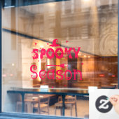 Spooky Season Witch Pet Window Cling Raamsticker (Cafe Raam)