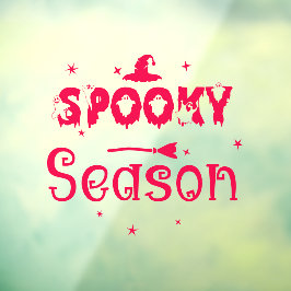 Spooky Season Witch Pet Window Cling Raamsticker