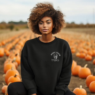 Spooky Season Zwart-witte schedel Trui
