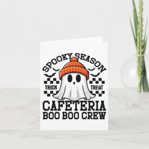 Spooky seizoen Een cafetaria Boo Crew Teacher Lunc Kaart