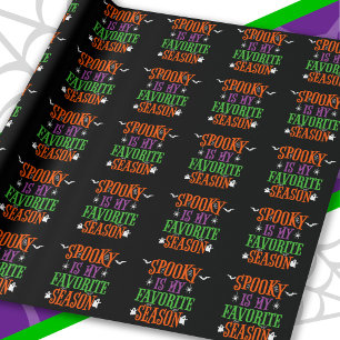 Spooky Seizoen Geesten Vleermuizen Spinnen Gelukki Cadeaupapier
