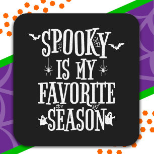 Spooky Seizoen Geesten Vleermuizen Spinnen Gelukki Vierkante Sticker