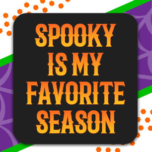 Spooky Seizoen Gelukkig Halloween Grappig Hallowee Vierkante Sticker