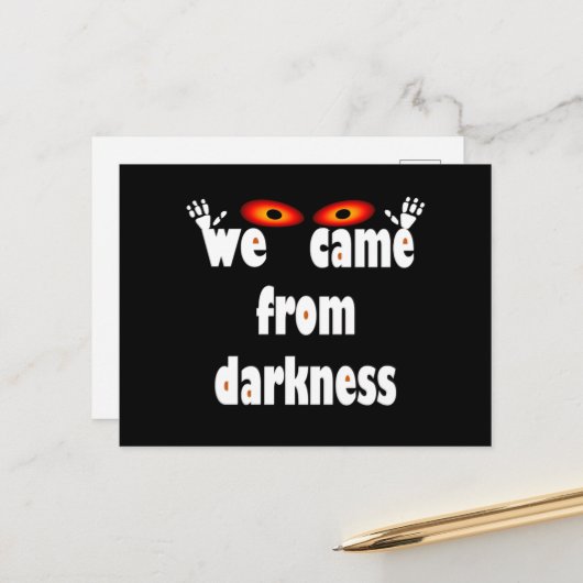 Spooky seizoen grappig Halloween Feestdagenkaart (Voorkant / Achterkant in situ)