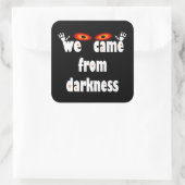 Spooky seizoen grappig Halloween Vierkante Sticker (Tas)