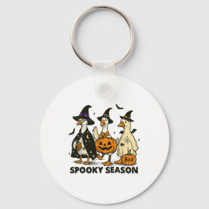 Spooky Seizoen Halloween Ghost Goose Spooky Sleutelhanger